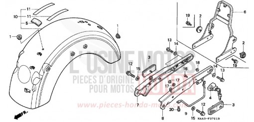REAR FENDER (VT1100C2) VT1100C2W de 1998